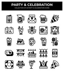 Collection of 25 Party & Celebration Icons