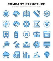 Fototapeta premium icons set. Company Structure for web. app. vector illustration.