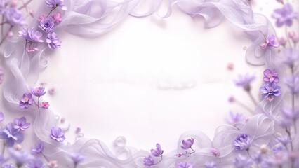 Obraz premium 紫の花のフレーム