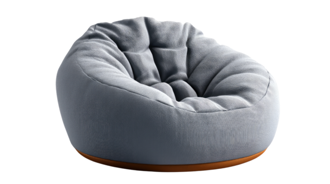 Cozy Beanbag Seat: A comfortable beanbag chair designed for relaxation and comfort, offering a perfect spot to unwind and enjoy a moment of peace.