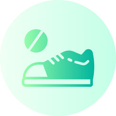 no shoes gradient icon