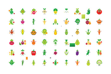 cartoon vegetable character illustration  
funny vegetable cartoon graphic design