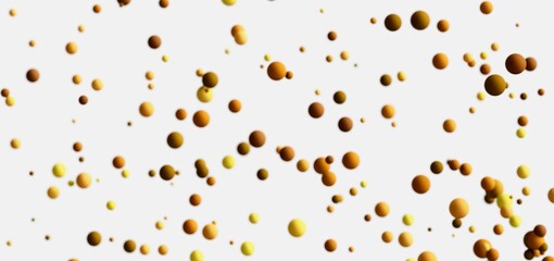 Floating gold and yellow spheres on white. Perfect for websites, presentations, and more.