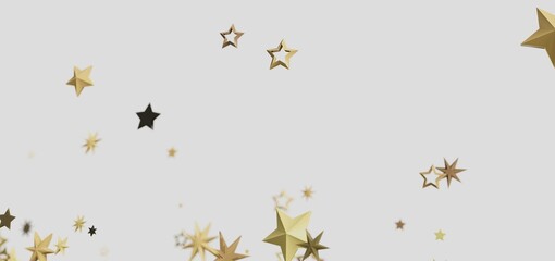 Abstract festive background with gold and black stars. Perfect for holidays, celebrations, and more.