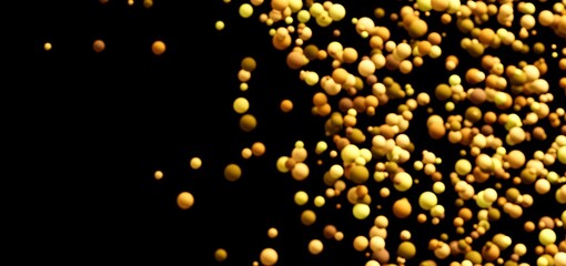 Abstract background with glowing golden bubbles. Perfect for luxury, elegant designs.