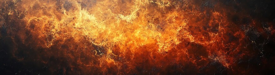 Obraz premium Burning Flames: A mesmerizing depiction of raging flames, their vibrant hues of orange, red, and yellow creating a powerful visual narrative of heat, destruction, and untamed energy.