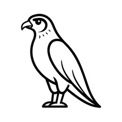 Peregrine Falcon Minimalist Line Drawing