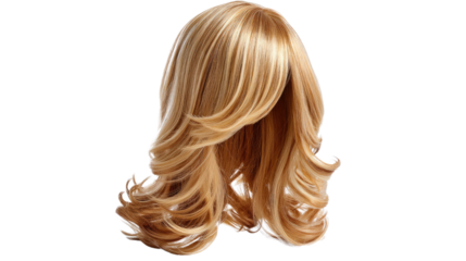 Golden Locks: A radiant display of voluminous, layered blonde hair, cascading with natural elegance and highlighting exquisite beauty and style.