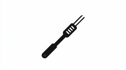 Simple black BBQ skewer graphic