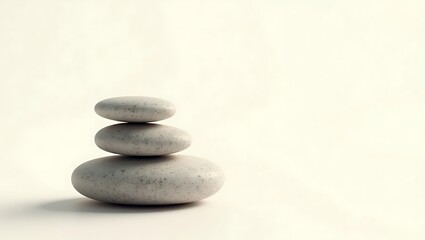 Stacked Smooth Spa Stones

