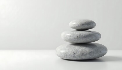 Stacked Smooth Spa Stones

