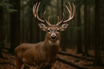 Fototapeta premium Majestic deer in forest