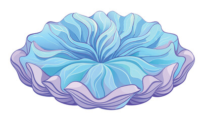 Obraz premium Stylized blue and purple underwater flower illustration