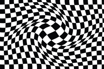 Black and white square grid pattern for background. Grid geometric square shape. Race flag. horizontal black and white checked sport or racing flag background. Chess texture vector illustration. 