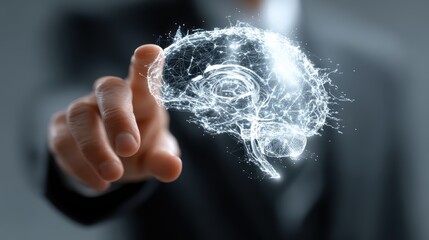 A business executive discussing the role of artificial intelligence in driving B2B sales growth, exploring how AI tools can assist in lead scoring, forecasting, and personalization