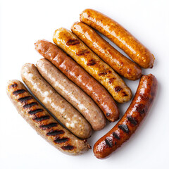 sausage on a white background