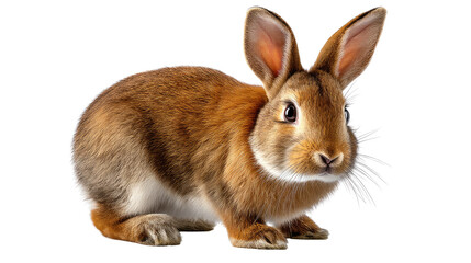 Obraz premium Charming Bunny Portrait: An endearing close-up of a fluffy rabbit with expressive eyes and alert ears, showcasing the adorable qualities of this gentle creature.