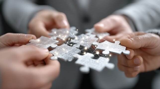 A corporate team collaborating with third-party vendors to offer integrated B2B solutions, ensuring that their services work seamlessly with clients' existing systems