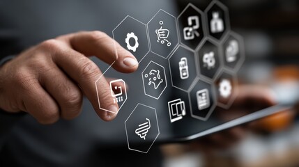 Naklejka premium A B2B company analyzing the impact of their digital transformation on customer experience, identifying areas where technology has improved efficiency and customer satisfaction