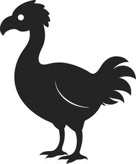 Dodo (Extinct) icon Silhouette vector on transparent background