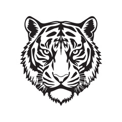 tiger simple logo, vector, iillustration