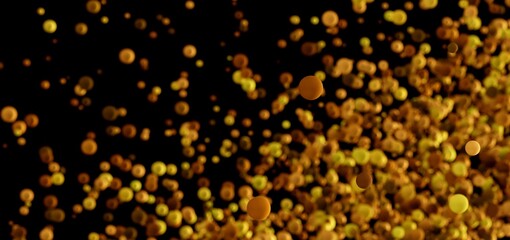 Abstract background with glowing golden bubbles. Perfect for luxury, celebration, and festive designs.