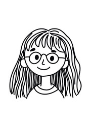 Smiling girl on white background