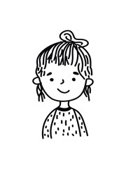  Cute doodle girl