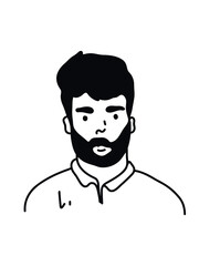 Outline of a young man