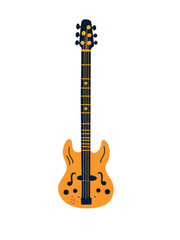 Naklejka premium guitar vector in cartoon style