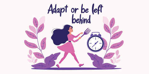 Banner with the phrase Adapt or be left behind