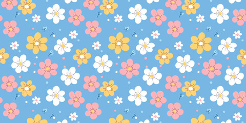 seamless botanical floral pattern