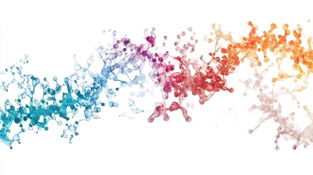 Conceptual minimalistic artwork showing misfolded prion proteins interacting causing neurodegenerative diseases clean molecular biology visual no text white background