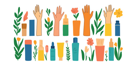 hand care vector set