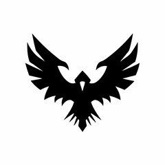 Obraz premium Silhouette of an Eagle in Flight – Majestic Bird of Prey Symbolizing Power, Freedom, and Sharp Vision