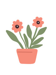 potted flower vector