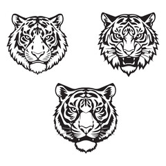 tiger simple logo, vector, iillustration