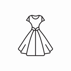 Dress women clothing fashion icon vector sign