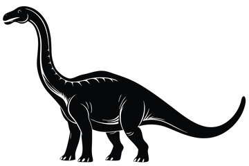brachiosaurus silhouette vector illustration