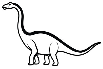 brachiosaurus silhouette vector illustration