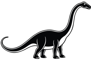 Fototapeta premium brachiosaurus silhouette vector illustration