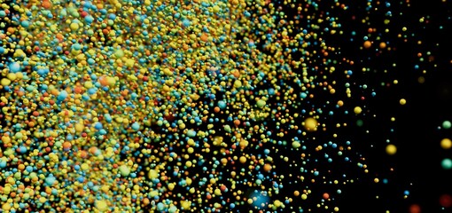 Abstract background of colorful exploding bubbles. Perfect for modern designs.