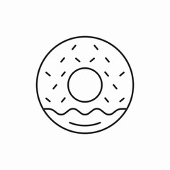 Donut sweet dessert food icon vector sign