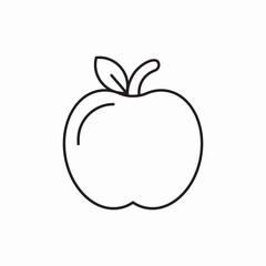 Apple fruit food icon vector sign