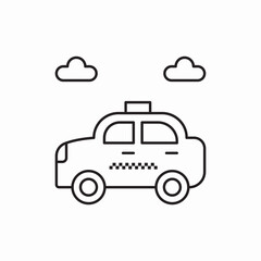 Taxi cab service icon vector sign