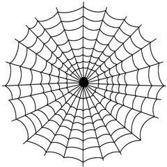 Obraz premium Detailed spider web with intricate patterns and symmetrical design, showcasing delicate and complex structure of nature architecture