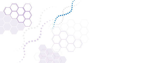 Vector geometric abstract background with black and white hexagons.