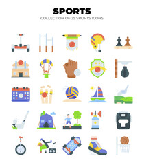 Collection of 25 Colorful Sports Icons