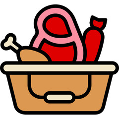 meat basket icon