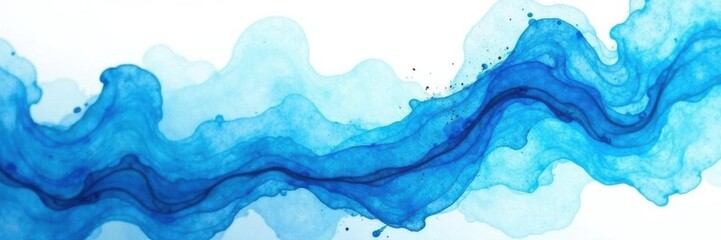 Swirling azure blue watercolor, ideal for web banners & textures , canvas, royalty free